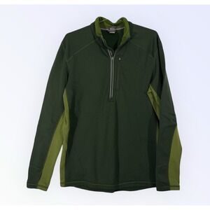 REI POLARTECH  1/4 zip MENS XL Green Used Base Layer